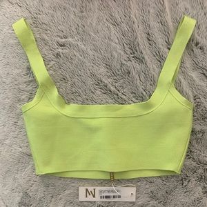 Meshki neon crop top bralette 💚
